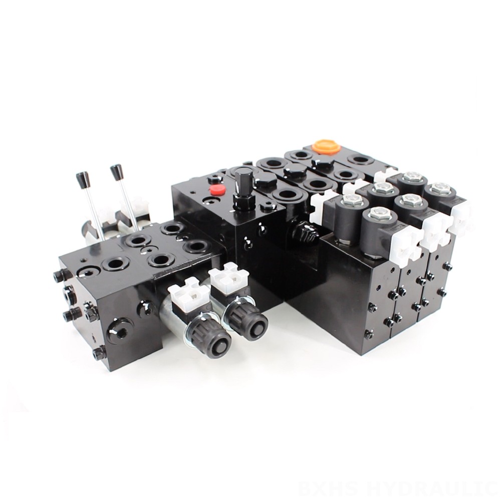 DCV100E Solenoid 5 Spool Sectional Directional Valve image
